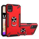 For LG K42 PC + TPU Protective Case with 360 Degrees Rotatable Ring Holder(Red) - 1