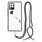 For Samsung Galaxy A42 5G Colored Drawing Starry Sky Epoxy TPU Shockproof Case with Neck Lanyard(Love) - 1