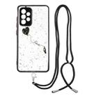 For Samsung Galaxy A52 5G Colored Drawing Starry Sky Epoxy TPU Shockproof Case with Neck Lanyard(Love) - 1