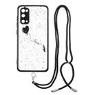 For Samsung Galaxy S20 FE 5G / 4G Colored Drawing Starry Sky Epoxy TPU Shockproof Case with Neck Lanyard(Love) - 1