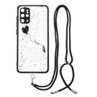 For Samsung Galaxy S20+ Colored Drawing Starry Sky Epoxy TPU Shockproof Case with Neck Lanyard(Love) - 1