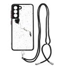 For Samsung Galaxy S21 5G Colored Drawing Starry Sky Epoxy TPU Shockproof Case with Neck Lanyard(Love) - 1