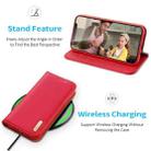 For iPhone 13 mini DUX DUCIS Hivo Series Cowhide + PU + TPU Leather Horizontal Flip Case with Holder & Card Slots (Red) - 6