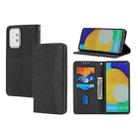For Samsung Galaxy S20 FE Woven Texture Stitching Magnetic Horizontal Flip PU Leather Case with Holder & Card Slots & Wallet & Lanyard(Black) - 1