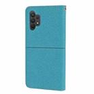 For Samsung Galaxy A32 4G Woven Texture Stitching Magnetic Horizontal Flip PU Leather Case with Holder & Card Slots & Wallet & Lanyard(Blue) - 3