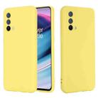 Pure Color Liquid Silicone Shockproof Full Coverage Case For OnePlus Nord CE 5G(Yellow) - 1