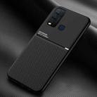 Classic Tilt Strip Grain Magnetic Shockproof PC + TPU Case For vivo Y50(Black) - 1