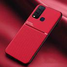 Classic Tilt Strip Grain Magnetic Shockproof PC + TPU Case For vivo Y50(Red) - 1