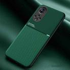 Classic Tilt Strip Grain Magnetic Shockproof PC + TPU Case For Honor 50(Green) - 1