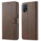 LC.IMEEKE Calf Texture Horizontal Flip Leather Case with Holder & Card Slots & Wallet For OPPO A16(Brown) - 1