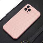 For iPhone 12 mini Accurate Hole Braided Nylon Heat Dissipation PC + TPU Protective Case (Pink) - 1