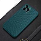 For iPhone 13 mini Accurate Hole Braided Nylon Heat Dissipation PC + TPU Protective Case (Dark Green) - 1