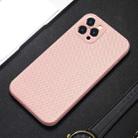 For iPhone 13 mini Accurate Hole Braided Nylon Heat Dissipation PC + TPU Protective Case (Pink) - 1