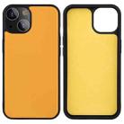 PU Leather Skin Magnetic Patch TPU Shockproof Magsafe Case For iPhone 13(Yellow) - 1