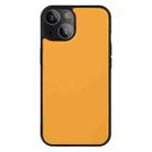 For iPhone 13 Pro Max PU Leather Skin Magnetic Patch TPU Shockproof Magsafe Case (Yellow) - 2