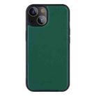 For iPhone 13 Pro Max PU Leather Skin Magnetic Patch TPU Shockproof Magsafe Case  (Green) - 2