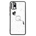 For Samsung Galaxy A21s Colored Drawing Starry Sky Epoxy TPU Shockproof Case with Ring Holder(Heart) - 1