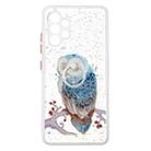 For Samsung Galaxy A32 4G Colored Drawing Starry Sky Epoxy TPU Shockproof Case with Ring Holder(Owl) - 1