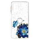 For Samsung Galaxy A32 5G Colored Drawing Starry Sky Epoxy TPU Shockproof Case with Ring Holder(Blue Butterfly) - 1