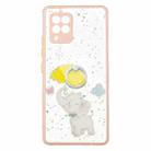 For Samsung Galaxy A42 5G Colored Drawing Starry Sky Epoxy TPU Shockproof Case with Ring Holder(Baby Elephant) - 1