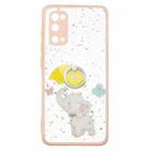 For Samsung Galaxy S20 Colored Drawing Starry Sky Epoxy TPU Shockproof Case with Ring Holder(Baby Elephant) - 1