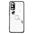 For Samsung Galaxy S20 Colored Drawing Starry Sky Epoxy TPU Shockproof Case with Ring Holder(Heart) - 1