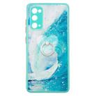 For Samsung Galaxy S20 FE 4G / 5G Colored Drawing Starry Sky Epoxy TPU Shockproof Case with Ring Holder(Waves) - 1