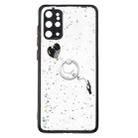 For Samsung Galaxy S20+ Colored Drawing Starry Sky Epoxy TPU Shockproof Case with Ring Holder(Heart) - 1