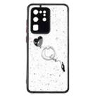 For Samsung Galaxy S20 Ultra Colored Drawing Starry Sky Epoxy TPU Shockproof Case with Ring Holder(Heart) - 1