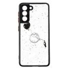 For Samsung Galaxy S21 5G Colored Drawing Starry Sky Epoxy TPU Shockproof Case with Ring Holder(Heart) - 1