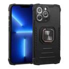 For iPhone 13 Pro Fierce Warrior Series Armor All-inclusive Shockproof Aluminum Alloy + TPU Protective Case with Ring Holder (Black) - 1