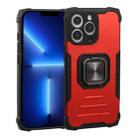 For iPhone 13 Pro Fierce Warrior Series Armor All-inclusive Shockproof Aluminum Alloy + TPU Protective Case with Ring Holder (Red) - 1