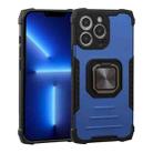 For iPhone 13 Pro Fierce Warrior Series Armor All-inclusive Shockproof Aluminum Alloy + TPU Protective Case with Ring Holder (Blue) - 1