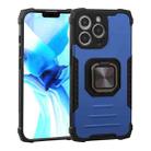 For iPhone 13 Pro Max Fierce Warrior Series Armor All-inclusive Shockproof Aluminum Alloy + TPU Protective Case with Ring Holder (Blue) - 1