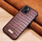 For iPhone 13 SULADA Crocodile Texture TPU Protective Case(Mocha Brown) - 1