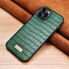 For iPhone 13 Pro SULADA Crocodile Texture TPU Protective Case (Dark Green) - 1