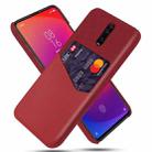 For Xiaomi Redmi K20 Pro Cloth Texture PC + PU Leather Back Cover Shockproof Case with Card Slot(Red) - 1