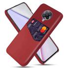 For Xiaomi Redmi K30 Pro Cloth Texture PC + PU Leather Back Cover Shockproof Case with Card Slot(Red) - 1