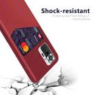For Xiaomi Redmi Note 10 Pro Max Cloth Texture PC + PU Leather Back Cover Shockproof Case with Card Slot(Red) - 3