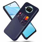 For Xiaomi Mi 10T Lite Cloth Texture PC + PU Leather Back Cover Shockproof Case with Card Slot(Blue) - 1