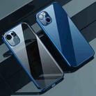 For iPhone 13 mini SULADA Elastic Silicone Edge Frame + TPU All-inclusive Anti-fall Case (Blue) - 1