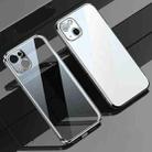 For iPhone 13 SULADA Elastic Silicone Edge Frame + TPU All-inclusive Anti-fall Case(Silver) - 1