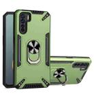 For OPPO A91 / Reno3 PC + TPU Protective Case with 360 Degrees Rotatable Ring Holder(Dark Green) - 1