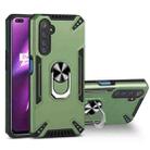 For Realme 6 Pro PC + TPU Protective Case with 360 Degrees Rotatable Ring Holder(Dark Green) - 1