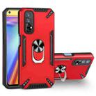 For Realme 7 PC + TPU Protective Case with 360 Degrees Rotatable Ring Holder(Red) - 1