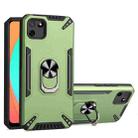 For Realme C11 PC + TPU Protective Case with 360 Degrees Rotatable Ring Holder(Dark Green) - 1