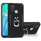 For Realme C17 PC + TPU Protective Case with 360 Degrees Rotatable Ring Holder(Black) - 1