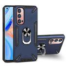 For OPPO Reno4 Pro PC + TPU Protective Case with 360 Degrees Rotatable Ring Holder(Royal Blue) - 1