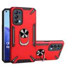 For OPPO Reno5 Pro 5G PC + TPU Protective Case with 360 Degrees Rotatable Ring Holder(Red) - 1