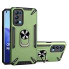 For OPPO Reno5 Pro 5G PC + TPU Protective Case with 360 Degrees Rotatable Ring Holder(Dark Green) - 1